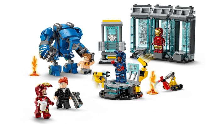 Конструктор LEGO Super Heroes Лаборатория Железного Человека: зал брони