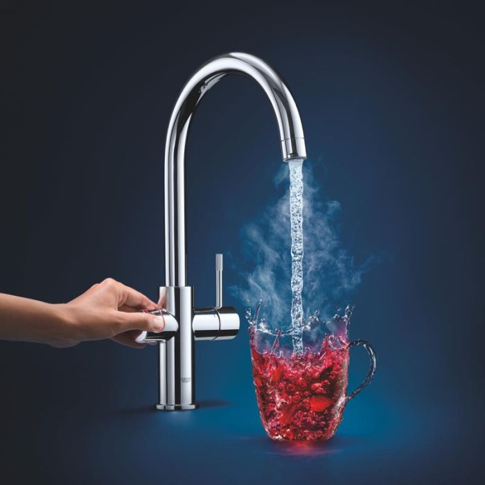 Комплект смесителя для кухни GROHE Red Duo и бойлерная система M размера