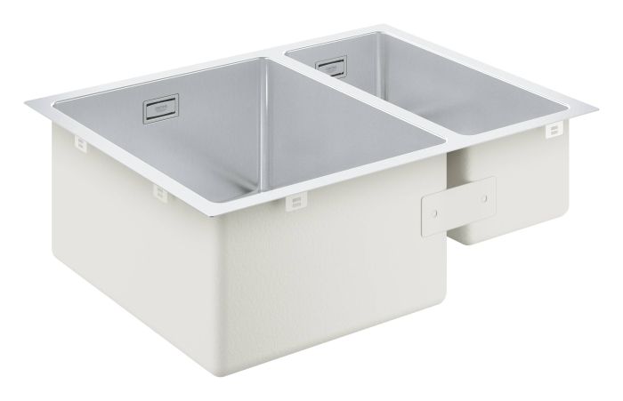 Мойка кухонная GroheK700U нерж. сталь, прямоуг., без крыла, 595х450х200мм, чаша - 2, врезная, нерж