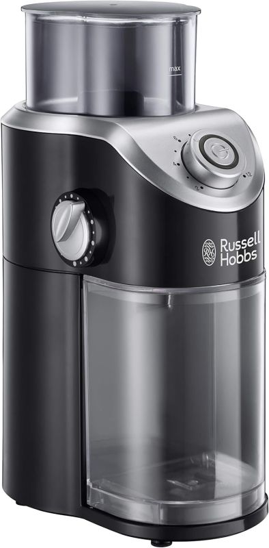 Кавомолка Russell Hobbs жорнова Classic, 140Вт, об'єм зерен-100г, регул.ступеню помолу, пластик, чорний
