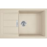 Мийка кухонна Franke Sirius 2 тектонайт, прямокут., з крилом, 780х500х200мм, чаша - 1, врізна, бежевий
