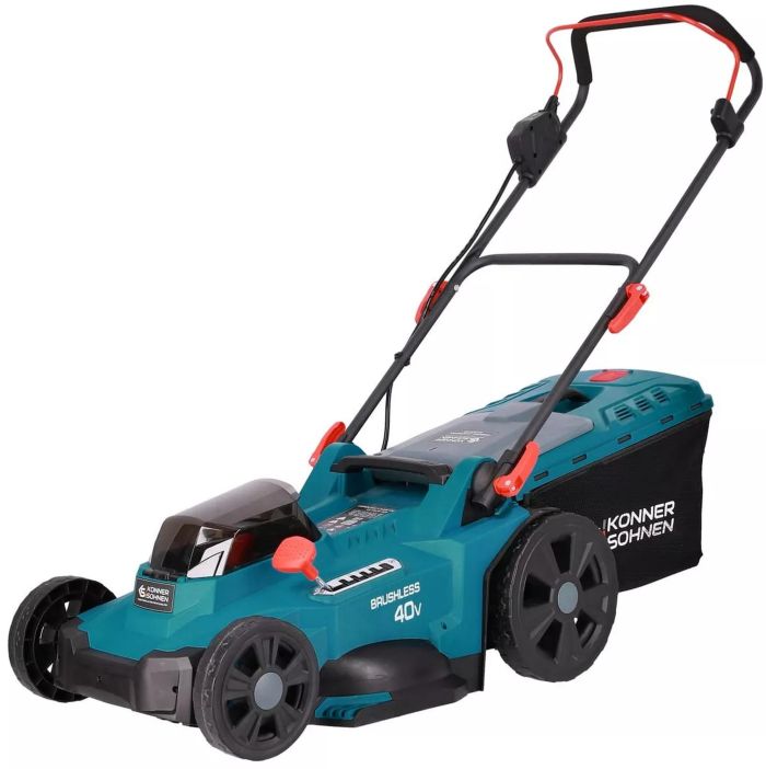Газонокосилка аккумуляторная Konner&Sohnen KS 43LM-40V 40В(20+20) акб 2?4А·час 43см 50л 25-75мм 15.5кг