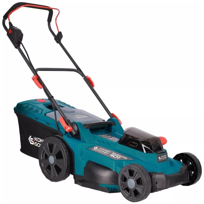 Газонокосилка аккумуляторная Konner&Sohnen KS 43LM-40V 40В(20+20) акб 2?4А·час 43см 50л 25-75мм 15.5кг