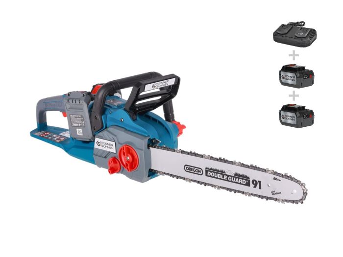 Пила цепная аккумуляторная Konner&Sohnen KS CS40V-14 40В(20+20В) акб 2?4А·час 35см 3.7кг