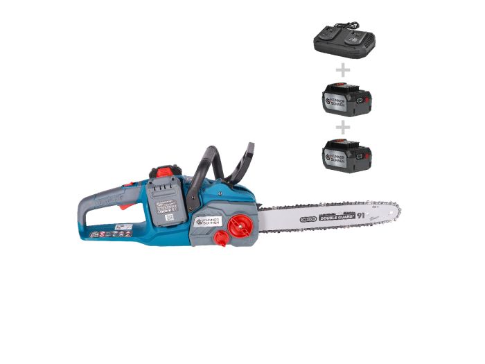 Пила цепная аккумуляторная Konner&Sohnen KS CS40V-14 40В(20+20В) акб 2?4А·час 35см 3.7кг