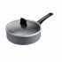 Сотейник Tefal Halo, 24см, с крышкой, алюминий, бакелит, стекло, серый