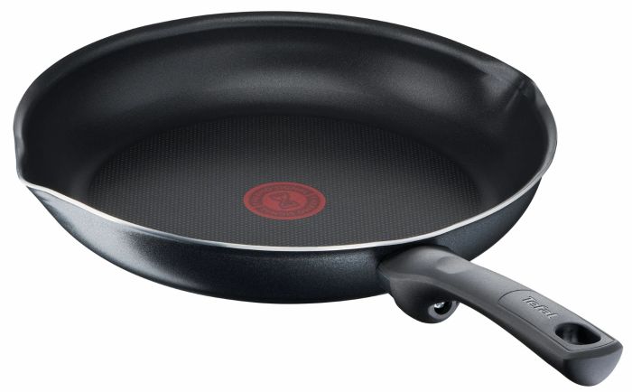 Сковорода з кришкою Tefal Day by Day, 28см, з кришкою, алюміній, бакеліт, скло, чорний