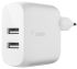 Зарядное устройство сетевое Belkin 24Вт 2хUSB-A, белый