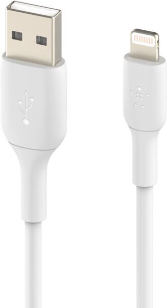 Кабель USB-A > Lightning заряджання/синхронізації Belkin 1м, 12Вт, PVC, білий