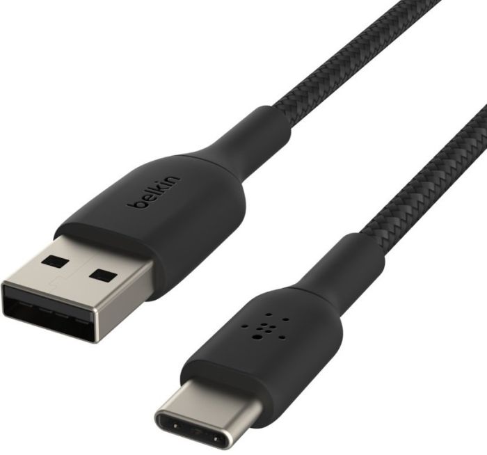 Кабель USB-A > USB-C зарядки/синхронизации Belkin, 3м, Type-C, витой, черный
