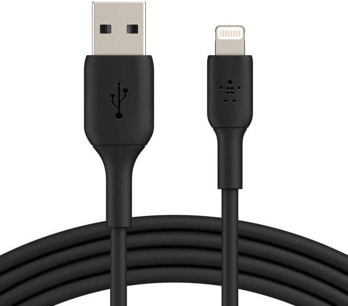 Кабель USB-A > Lightning зарядки/синхронизации Belkin, 1м, PVC, черный