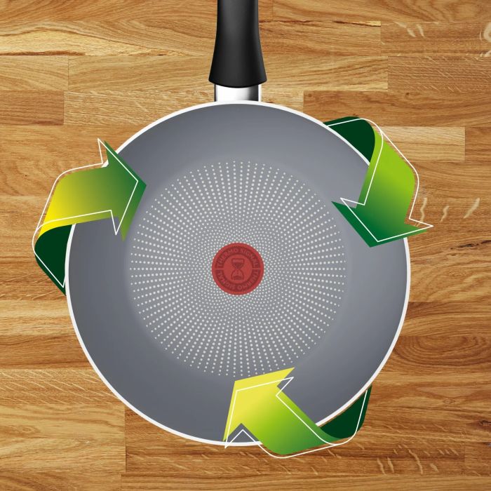 Сковорода ВОК Tefal Halo, 28см, алюминий, бакелит, серый