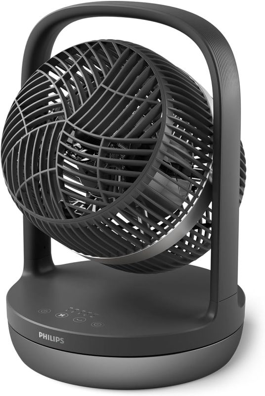 Вентилятор Philips настільний Series 3000, 22см, 27Вт, таймер, поворот 180, чорний