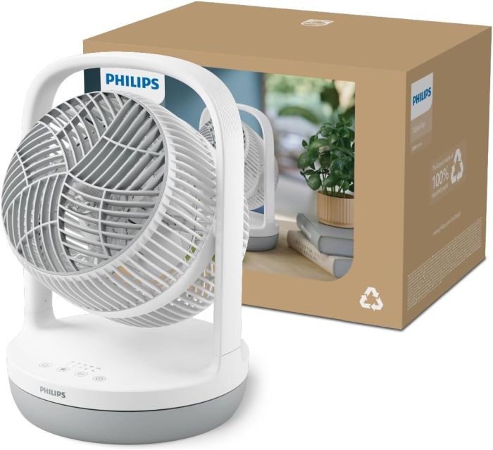 Вентилятор Philips настільний Series 2000, 22см, 24Вт, таймер, поворот 180, білий