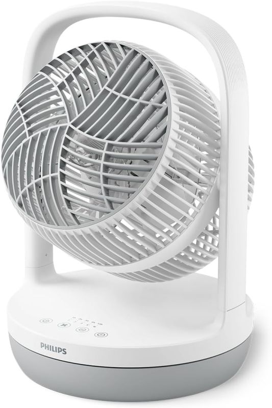 Вентилятор Philips настільний Series 2000, 22см, 24Вт, таймер, поворот 180, білий