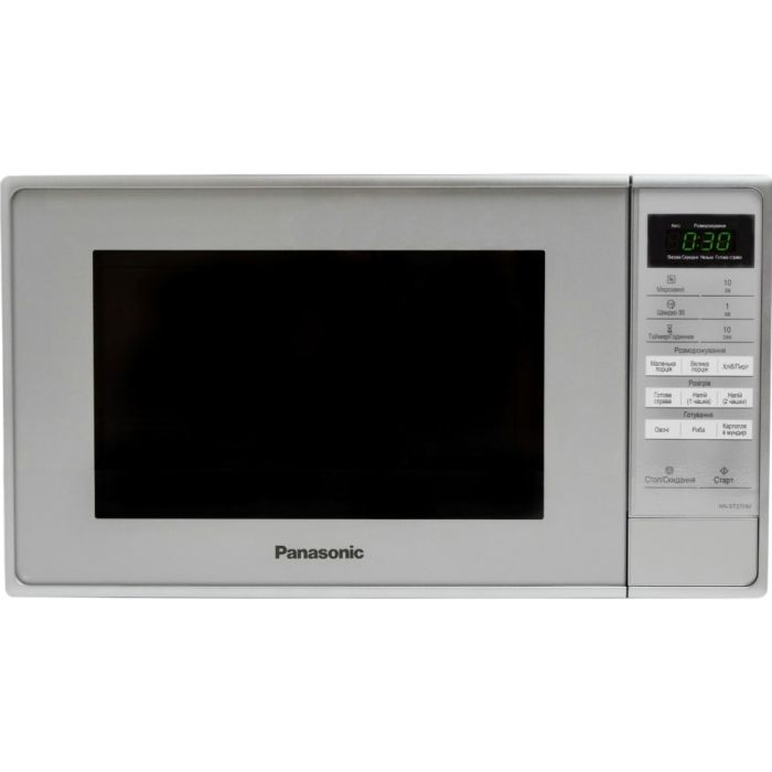 Мікрохвильова піч Panasonic, 20л, електр.управл., 800Вт, дисплей, сріблястий