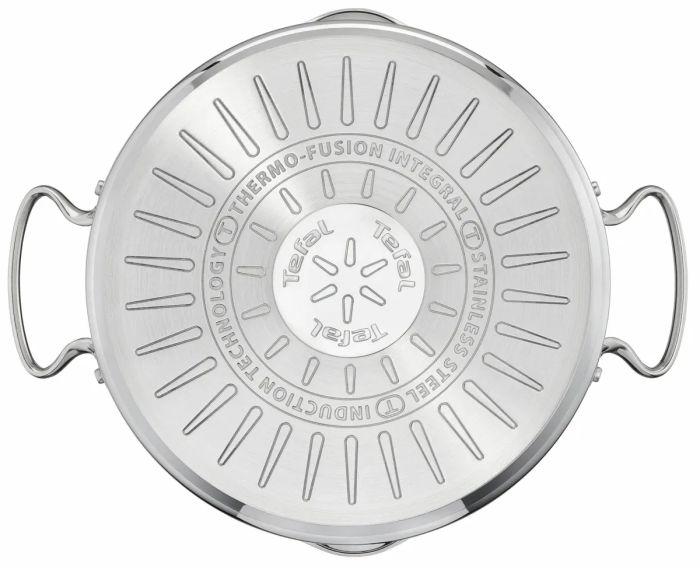Кастрюля Tefal DUETTO+, 5л, с крышкой, нержавеющая сталь, стекло