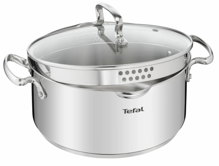 Каструля Tefal DUETTO+, 2л, з кришкою, нержавюча сталь, скло