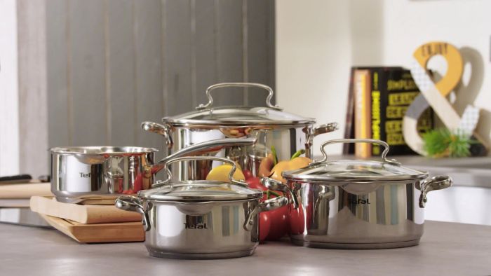 Каструля Tefal DUETTO+, 2л, з кришкою, нержавюча сталь, скло