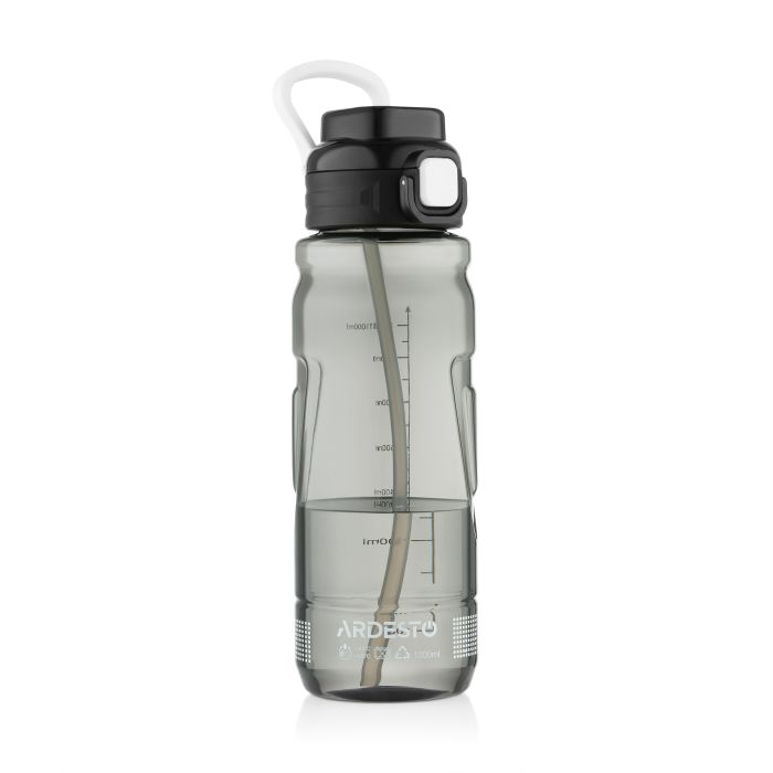Пляшка для води Ardesto Sport 1000мл, пластик, чорний