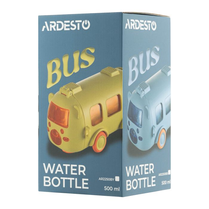 Бутылка для воды Ardesto Bear Bus 500мл, пластик, голубой