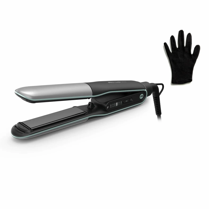 Випрямляч Rowenta Thermostyle, темп.режимів-5, 150-230С, дисплей, іонізація, кераміка, титан, чорно-сірий