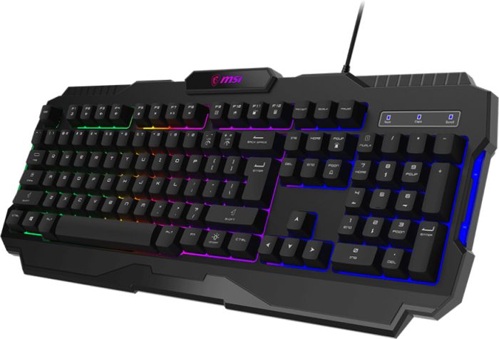Клавиатура мембранная MSI FORGE GK100 104key, USB-A, EN/UKR/RU, ColorLED, чорний