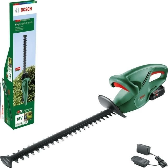 Кусторез аккумуляторный Bosch EasyHedgeCut EasyHedgeCut 18-45 18В акб 1х2А·час лезвие 45см шаг реза 15мм ЗП 3.7кг