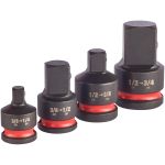 Переходник Milwaukee, набор 4шт, 1/2"-3/4", 1/2"-3/8", 3/8"-1/2", 3/8"-1/4", для торцевых головок