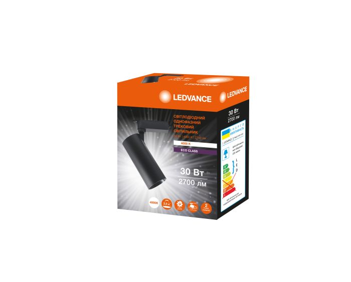 Светильник трековый Ledvance ECO 30Вт 2700Лм 4000К чёрный