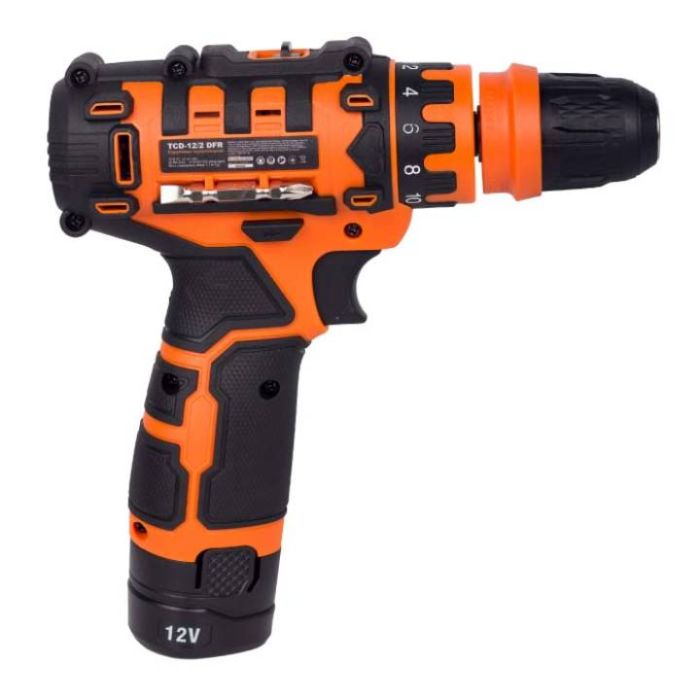 Шурупокрут-дриль Tekhmann TCD-12/2 DFR 12В 2х2А·год 20Нм 350·1500об·хв 1.1кг