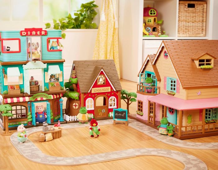 Набор фигурок Li'l Woodzeez Семья Кроликов 4ед, книжка EN