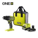 Шурупокрут-дриль акумуляторний Ryobi ONE+ RDD18-1C20S 18В 1х2А·год ЗП 52Нм 450·1750об/хв 1.1кг сумка