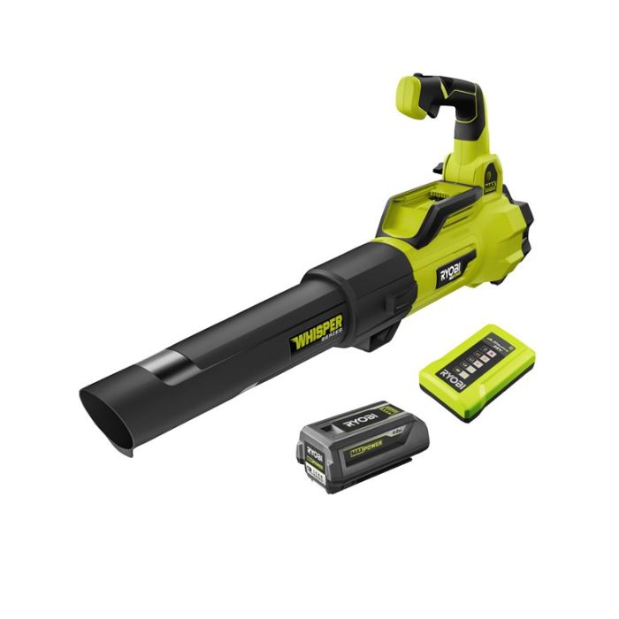Воздуходув садовый аккумуляторный Ryobi Max Power RY36BLXA-140P 36В 1х4А·ч ЗУ 176км/ч 3.5кг
