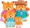 Набор фигурок Li`l Woodzeez Семья Лисичек 4ед, книжка EN