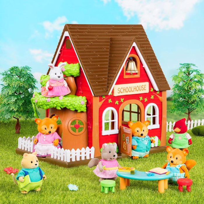 Набор фигурок Li`l Woodzeez Семья Лисичек 4ед, книжка EN