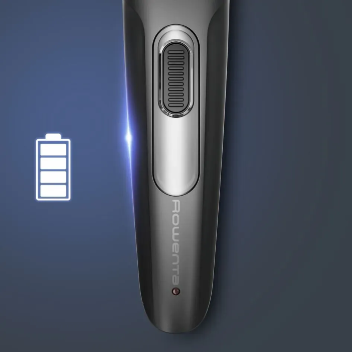 Тример Rowenta Stylis Easy, для бороди і вусів, мережа+акум., насадок-2, сталь, чорний