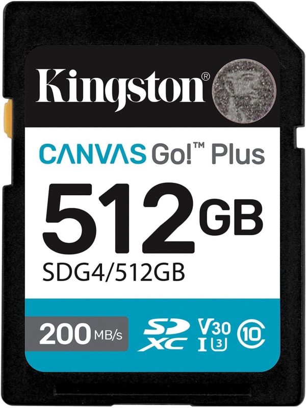 Карта памяти Kingston SD  512GB C10 UHS-I U3 V30 R200/W160MB/s