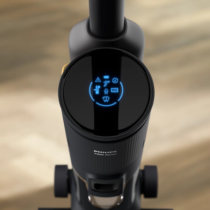 Пилосос Philips безпровідний AquaTrio, 7000 Series, вологе прибирання, конт пил -0.42л, автон. робота до 25хв, PowerCyclone Aqua, турборежим, чорний