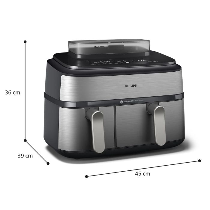 Мультипечь Philips Ovi Dual Steam 2750Вт, чаша-3+6л, сенсорное управл., 12 авто. программ. 2 кош., пластик/металл