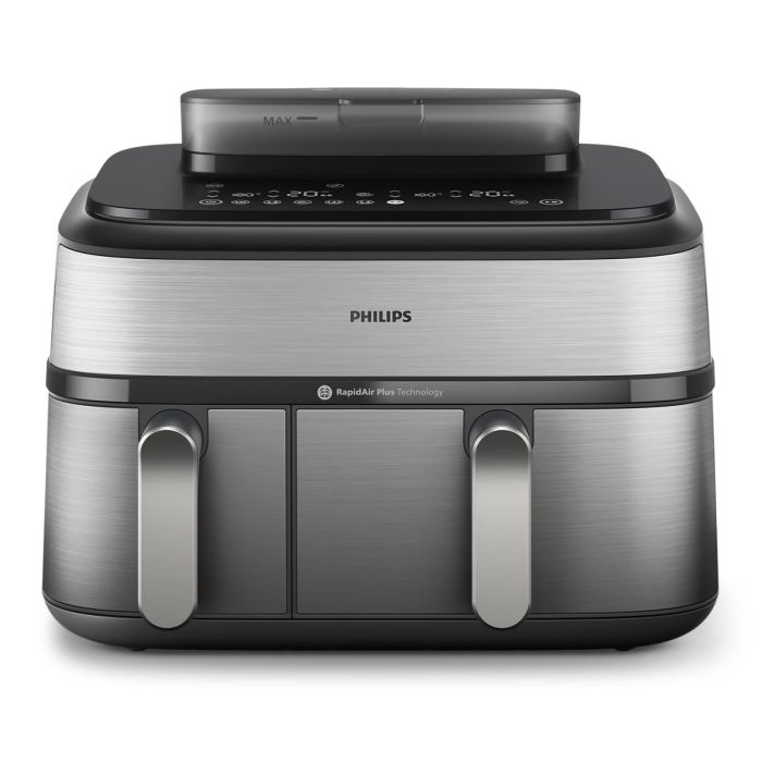 Мультипечь Philips Ovi Dual Steam 2750Вт, чаша-3+6л, сенсорное управл., 12 авто. программ. 2 кош., пластик/металл