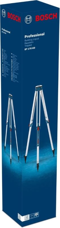 Штатив Bosch Professional BT170HD для оптичних нівелірів, 5/8", 107-165см, 5.5кг
