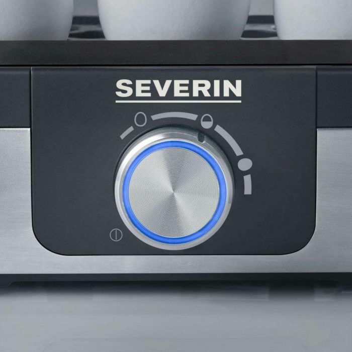 Яйцеварка Severin 270Вт, механическое управл., на 3 яйца, звуков., сигнал, пластик, серо-черный