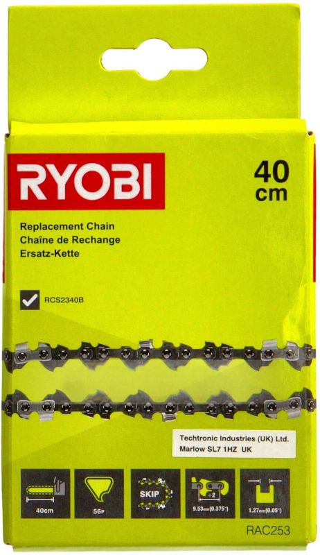 Цепь для пилы Ryobi RAC253 40см 1.27мм 3/8"