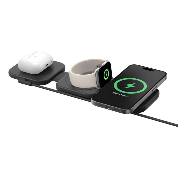 Зарядное устройство беспроводное Belkin 3в1 Travel Pad iPhone/Watch/AirPods, черный