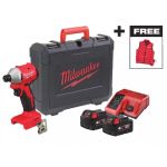 Винтоверт ударный аккумуляторный Milwaukee M18 BLIDRC-402C 18В АКБ 2х4А·час 0-3600об·мин 190Нм ЗП M12-18C жилетка кейс 1.3кг