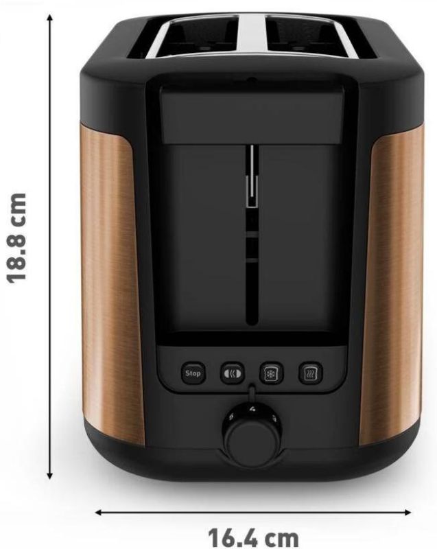 Тостер Tefal Coppertinto 850Вт, разморозка, пластик, бронзовый