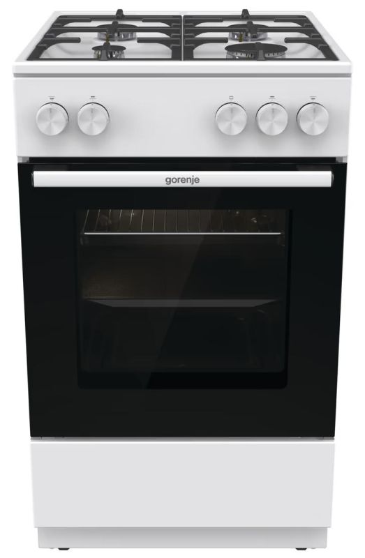 Плита Gorenje газова, 70л, 50x60см, чугун, белый