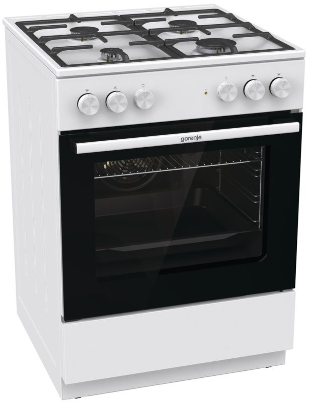 Плита Gorenje комби, 71л, 60x60см, чугун, белый