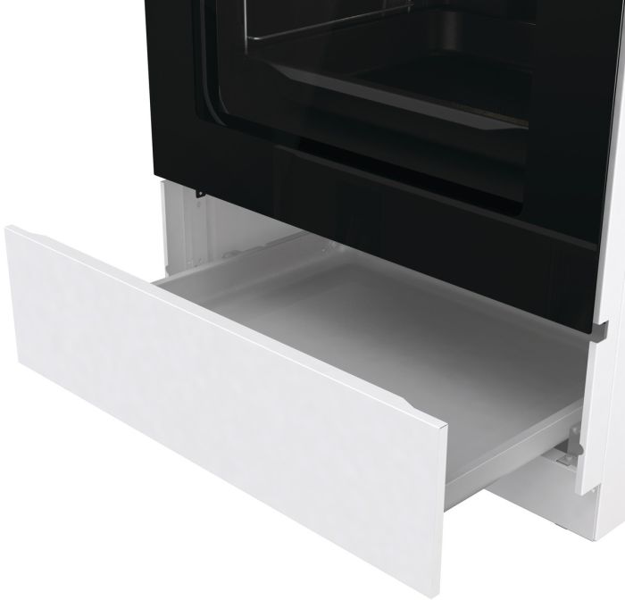 Плита Gorenje комби, 71л, 60x60см, чугун, белый